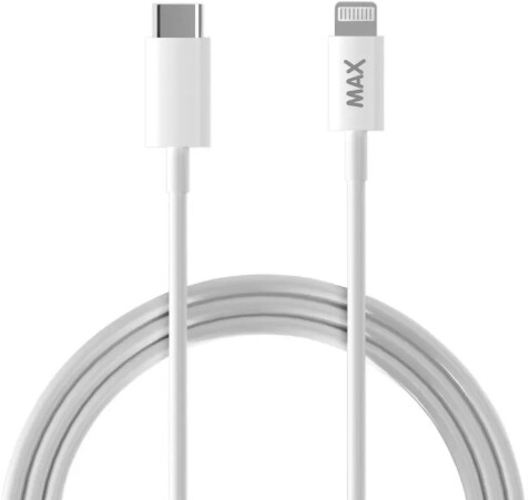 MAX kabel Lightning USB-C, 1m, bílá_1387718630