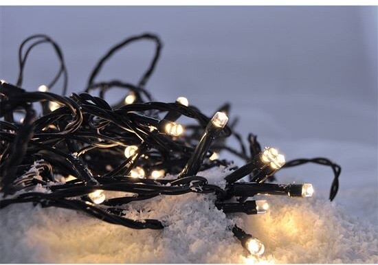 Solight LED venkovní vánoční řetěz, 300 LED, 30m, přívod 5m, 8 funkcí, časovač, IP44, teplá bílá_201354878