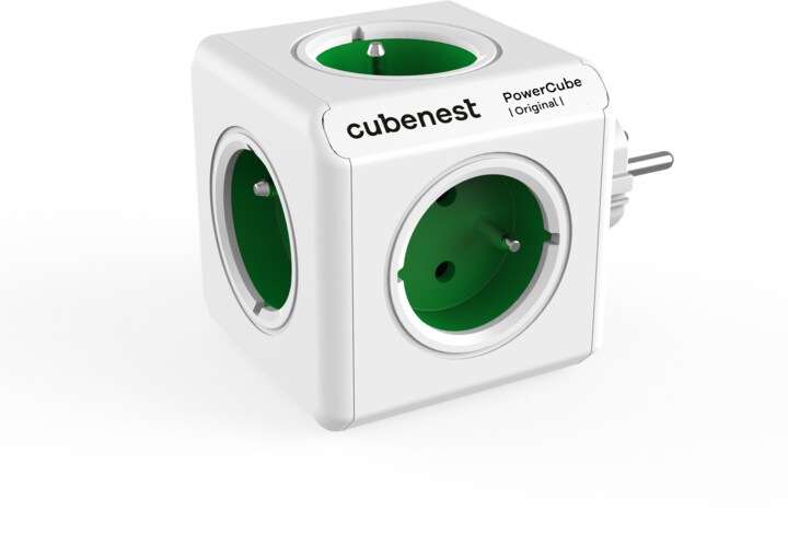 Cubenest PowerCube Original rozbočka-5ti zásuvka, zelená_1969472702