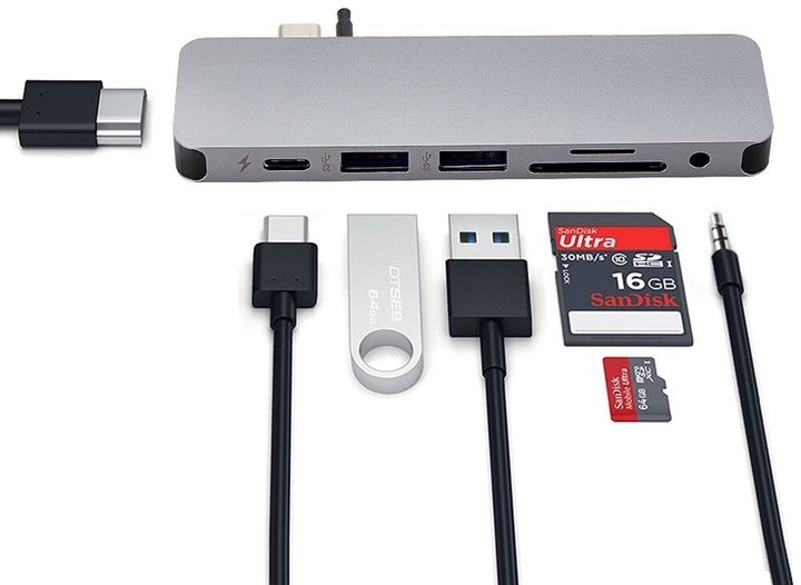 HYPER solo USB-C Hub pro MacBook &amp; ostatní USB-C zařízení, šedá_2117953323
