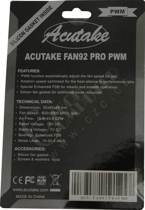 Acutake ACU-FAN92 Pro PWM (White Wing Fan Professional)_94578400