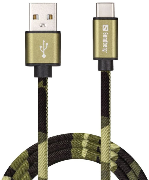 Sandberg USB-C kabel, 1 m, Camouflage_1596938940