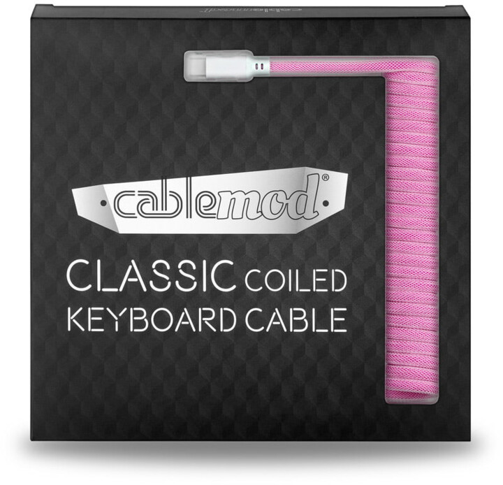 CableMod Classic Coiled Cable, USB-C/USB-A, 1,5m, Strawberry Cream_648274384