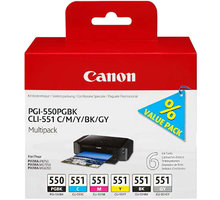 Canon PGI-550 + CLI-551, multipack Poukaz 200 Kč na nákup na Mall.cz + O2 TV HBO a Sport Pack na dva měsíce