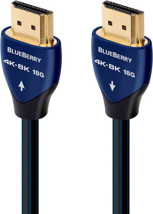 Audioquest kabel BlueBerry HDMI 2.0, M/M, 8K@30Hz, 5m, černá/modrá_117228472