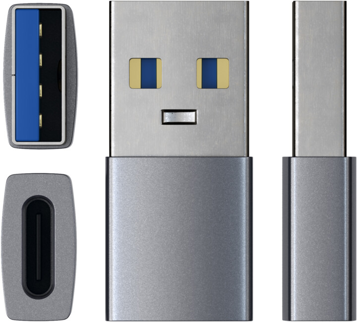Satechi adaptér USB-A - USB-C, M/F, šedá_1864422519