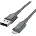 Belkin kabel USB-A - Lightning, M/M, MFi, Smart LED, opletený, 1.2m, stříbrná_1811231024