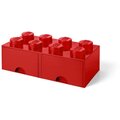 Úložný box LEGO, 2 šuplíky, velký (8), červená