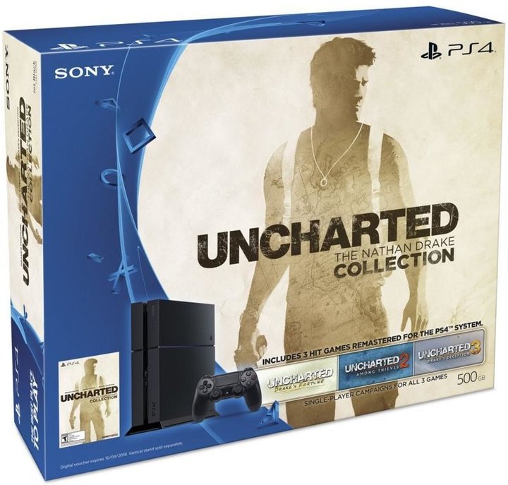 PlayStation 4, 500GB, černá + PS Plus + Uncharted: The Nathan Drake Collection_1089615917