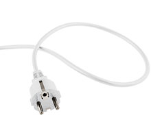 PremiumCord Flexo kabel síťový třížilový 230V s rovnou vidlicí 2m, bílá kpsft2w