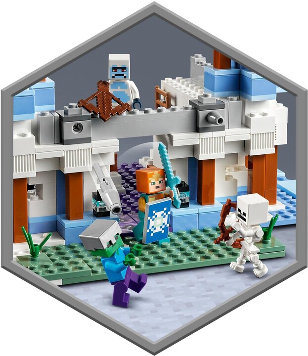 Extra výhodný balíček LEGO® Minecraft 21186 Ledový zámek a 21243 Ledové hory_1801261659