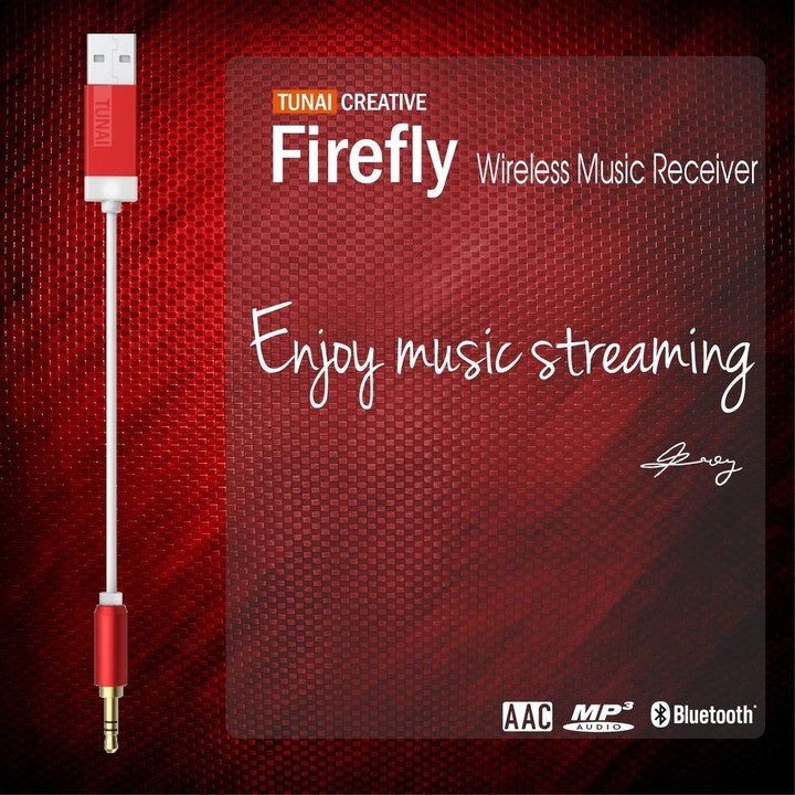 Tunai Firefly Bluetooth Receiver Premium pack, červená_611303524