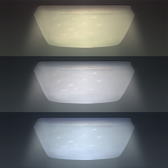 Solight LED stropní světlo Star, čtvercové, 24W,1440lm, dálkové ovládání, 37cm_510719135