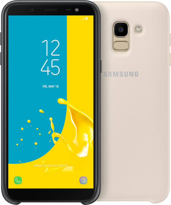 Samsung dvouvrstvý ochranný kryt pro J6, zlatá_890966516