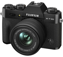 Fujifilm X-T30 II, černá + objektiv XC 15-45mm, F3.5-5.6 OIS PZ Poukaz 200 Kč na nákup na Mall.cz
