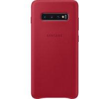Samsung kožený zadní kryt pro Samsung G975 Galaxy S10+, červená_2014571533