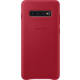 Samsung kožený zadní kryt pro Samsung G975 Galaxy S10+, červená