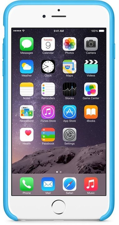Apple Silicone Case pro iPhone 6 Plus, modrá_1848291901