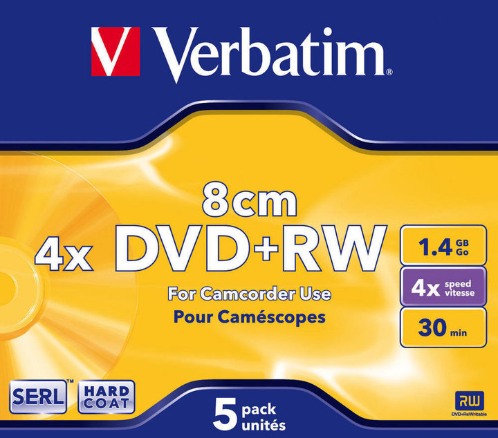 Verbatim DVD+RW 4x 8cm jewel 5ks_2084823399