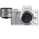 Canon EOS M50 Mark II, bílá + EF-M 15-45mm IS STM Poukaz 200 Kč na nákup na Mall.cz