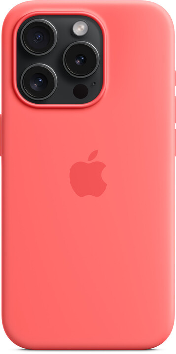 Apple Silikonový kryt s MagSafe pro iPhone 15 Pro, světle melounová_103144324