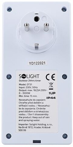 Solight časový spínač mechanický, venkovní IP44, denní_207692080