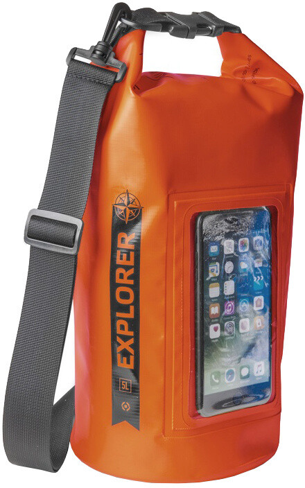CELLY voděodolný vak Explorer 5L s kapsou na telefon do 6,2&quot;, oranžový_189673627