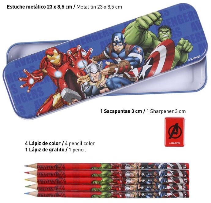 Školní set Marvel Comics: Avengers, 7 předmětů_938591683