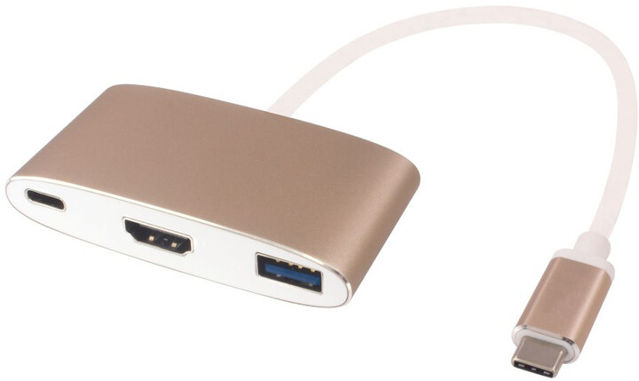 PremiumCord Převodník USB3.1 na HDMI + USB3.0 + PD ( USB Power Delivery )_1120384194