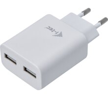 i-tec síťová nabíječka, 2x USB-A 2.4A, bílá_737200702