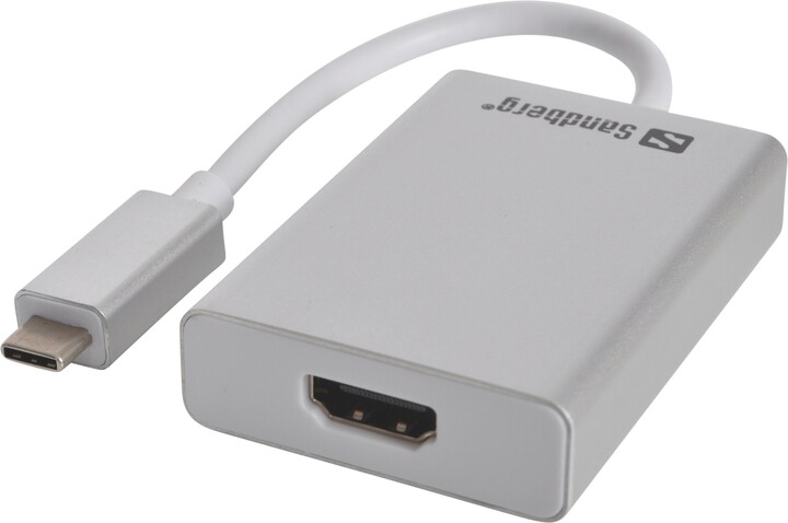 Sandberg USB-C do HDMI konvertor, stříbrná_43969876