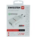 SWISSTEN síťový adaptér 2x USB, QC 3.0, 2.1A, 23W, bílá_1778950787