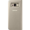 Samsung S8 Flipové pouzdro Clear View se stojánkem, zlatá_2017804276