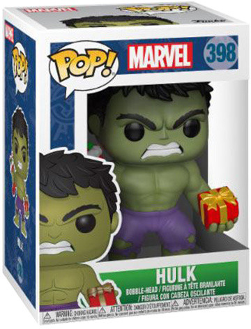 Figurka Funko POP! Bobble-Head Marvel - Holiday Hulk with Stockings &amp; Plush_731851101