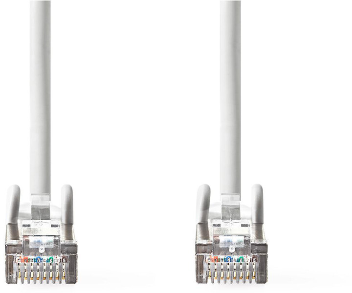 Nedis síťový kabel SF/UTP CAT6a, CCA, 2m, bílá_1882998961