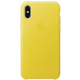 Apple kožený kryt na iPhone X, jasně žlutá