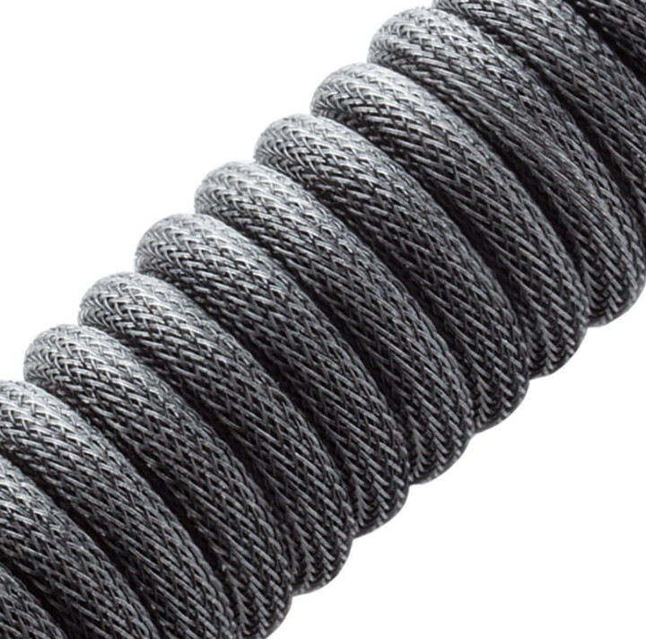 CableMod Classic Coiled Cable, USB-C/USB-A, 1,5m, Carbon Grey_897539684