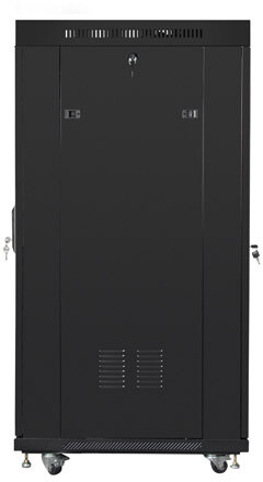 Lanberg FF01-8027-12BL, volně stojící rozvaděč, 27U/800x1000, skleněné dveře, černá_2088413300