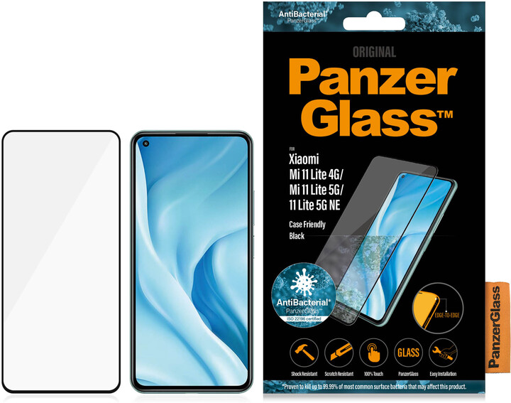 PanzerGlass ochranné sklo Edge to Edge pro Xiaomi Mi 11 Lite 4G/ Mi 11 Lite 5G/ 11 Lite 5G NE_2120517618