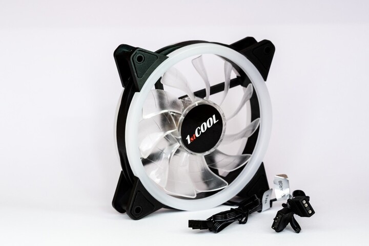 1stCool Fan KIT AURA EVO 2 ARGB, 3x Dual Ring ventilátor (120mm) + řadič + dálkový ovladač_381249073