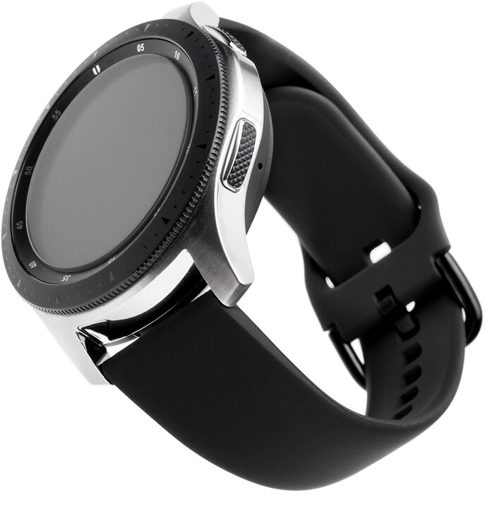 FIXED silikonový řemínek pro smartwatch, šířka 20mm, černá_576032015