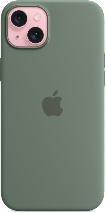 Apple Silikonový kryt s MagSafe pro iPhone 15 Plus, cypřišově zelená_1682038056