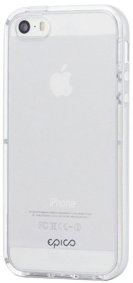 EPICO pružný plastový kryt s rámečkem pro iPhone 5/5S/SE EPICO GUARD- stříbrný_1822245470