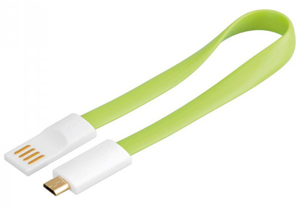 PremiumCord USB, A-B micro, magnetický, zelená - 0,2 m_106413312
