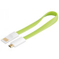 PremiumCord USB, A-B micro, magnetický, zelená - 0,2 m