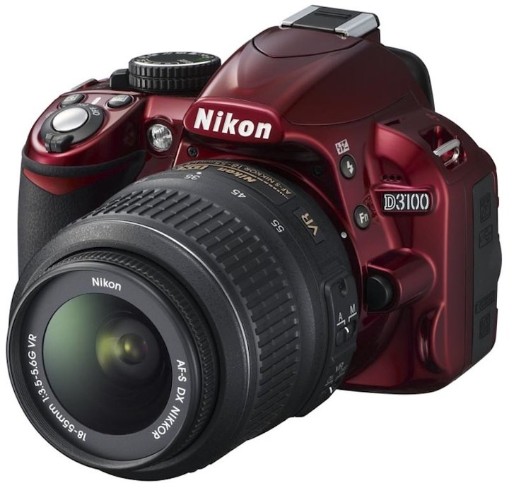 Nikon D3100 RED + objektiv 18-55 AF-S DX VR_1223600982