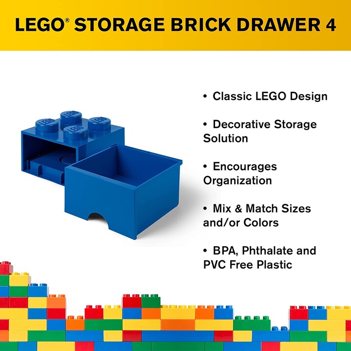 Úložný box LEGO, s šuplíkem, malý (4), modrá_260913463