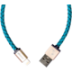PlusUs LifeStar Handcrafted USB Charge & Sync cable (25cm) Lightning - Turquoise / Light Gold