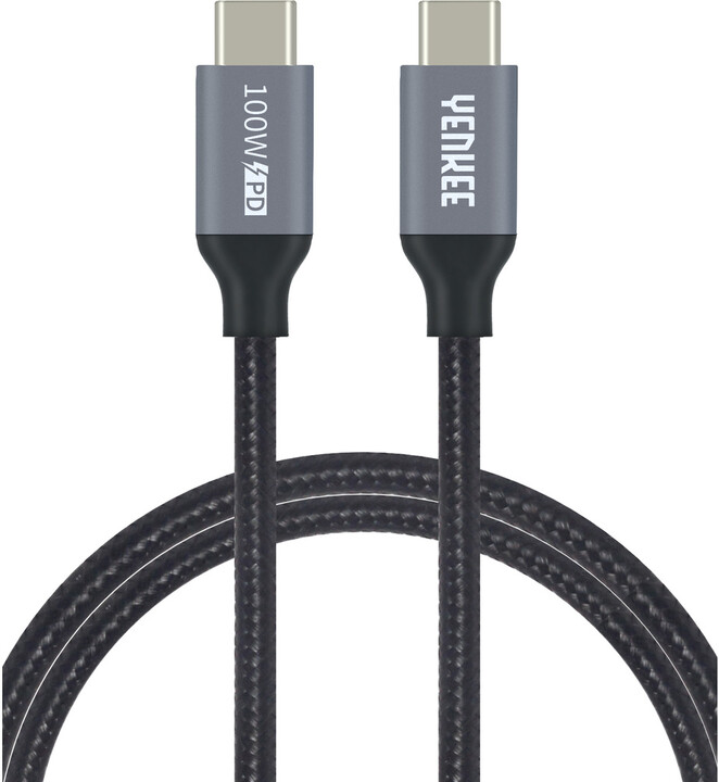 YENKEE kabel USB-C Gen.2, 1.5m, černá_1542947561