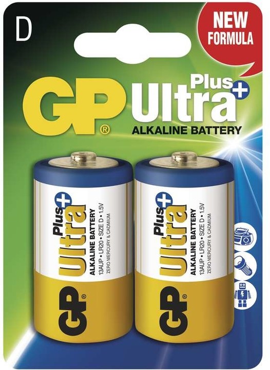 GP Ultra Plus, alkalická, D 2ks_1043098930